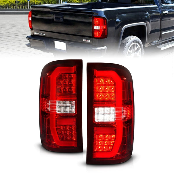 ANZO 14-18 GMC Sierra 1500 LED Taillights Red/Clear - Premium Tail Lights from ANZO - Just 2108.67 SR! Shop now at Motors