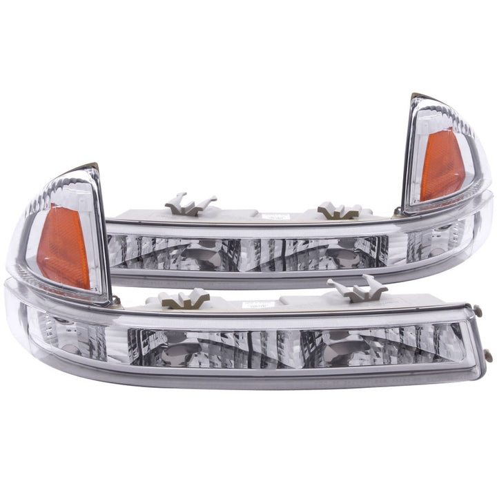 ANZO 1997-2004 Dodge Dakota Euro Parking Lights Chrome w/ Amber Reflector - Premium Lights Corner from ANZO - Just 399.61 SR! Shop now at Motors