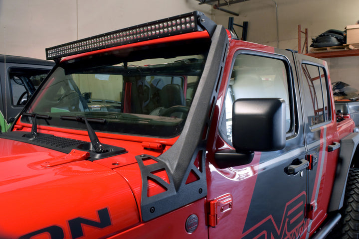 DV8 Offroad 2018+ Jeep Wrangler JL Over Windshield Light Bar Bracket - Premium Light Mounts from DV8 Offroad - Just 932.63 SR! Shop now at Motors