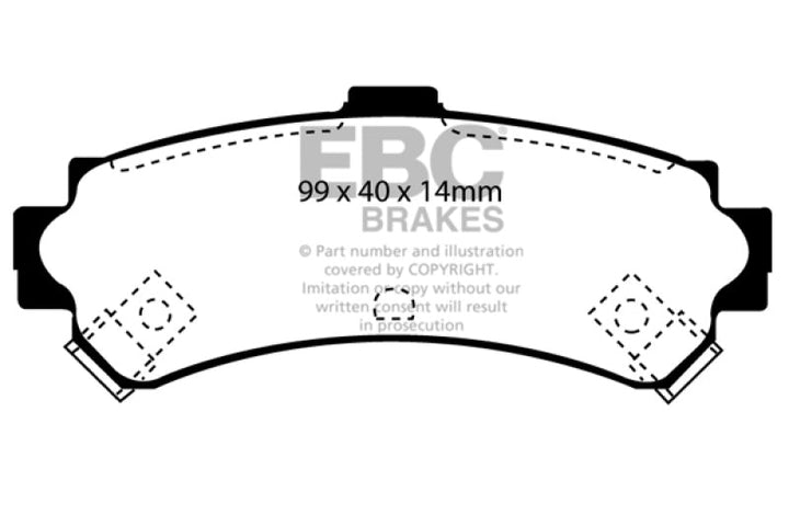 EBC 95-97 Nissan Sentra 1.6 Ultimax2 Rear Brake Pads - Premium Brake Pads - OE from EBC - Just 375.33 SR! Shop now at Motors