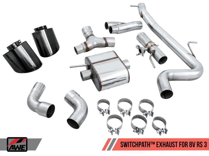 AWE Tuning 18-19 Audi TT RS Coupe 8S/MK3 2.5L Turbo SwitchPath Exhaust Conversion Kit - Premium Catback from AWE Tuning - Just 3667.01 SR! Shop now at Motors