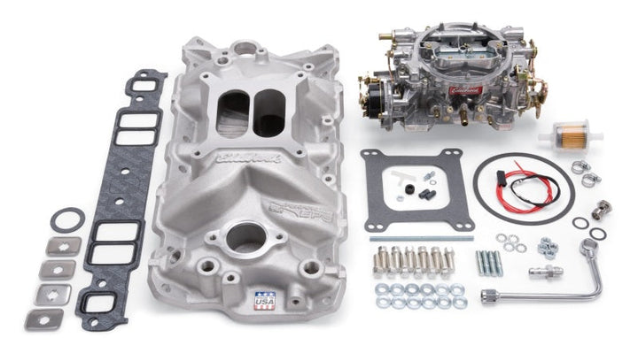 Edelbrock Manifold And Carb Kit Performer Eps Small Block Chevrolet 1957-1986 Natural Finish - Premium Intake Manifolds from Edelbrock - Just 2968.65 SR! Shop now at Motors