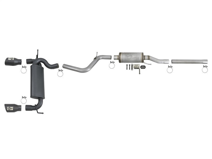 aFe Rebel Series 2.5in 409 SS Cat-Back Exhaust w/ Black Tips 2007+ Jeep Wrangler (JK) V6 3.6L/3.8L - Premium Catback from aFe - Just 3948.51 SR! Shop now at Motors