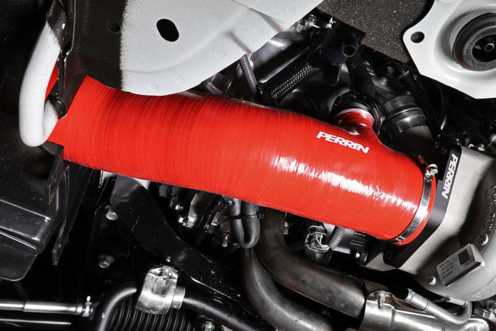 Perrin 2022+ Subaru WRX Red 3in Turbo Inlet Hose w/ Nozzle - Premium Hoses from Perrin Performance - Just 1062.87 SR! Shop now at Motors