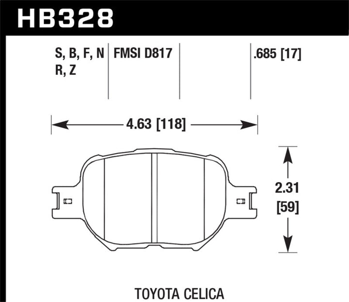 Hawk 01-05 Celica GT/GT-S/05-08 tC HPS Street Front Brake Pads - Premium Brake Pads - Performance from Hawk Performance - Just 463.09 SR! Shop now at Motors