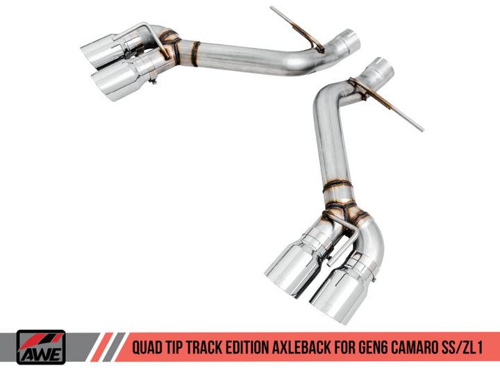 AWE Tuning 16-19 Chevrolet Camaro SS Axle-back Exhaust - Track Edition (Quad Chrome Silver Tips) - Premium Axle Back from AWE Tuning - Just 3534.72 SR! Shop now at Motors