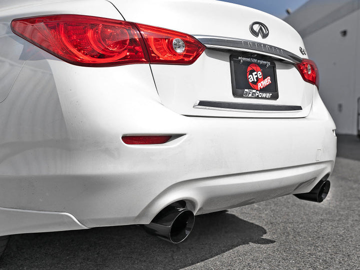 aFe Takeda 2.5in 304 SS Cat-Back Exhaust System w/ Black Tips 16-18 Infiniti Q50 V6-3.0L (tt) - Premium Catback from aFe - Just 6748.51 SR! Shop now at Motors