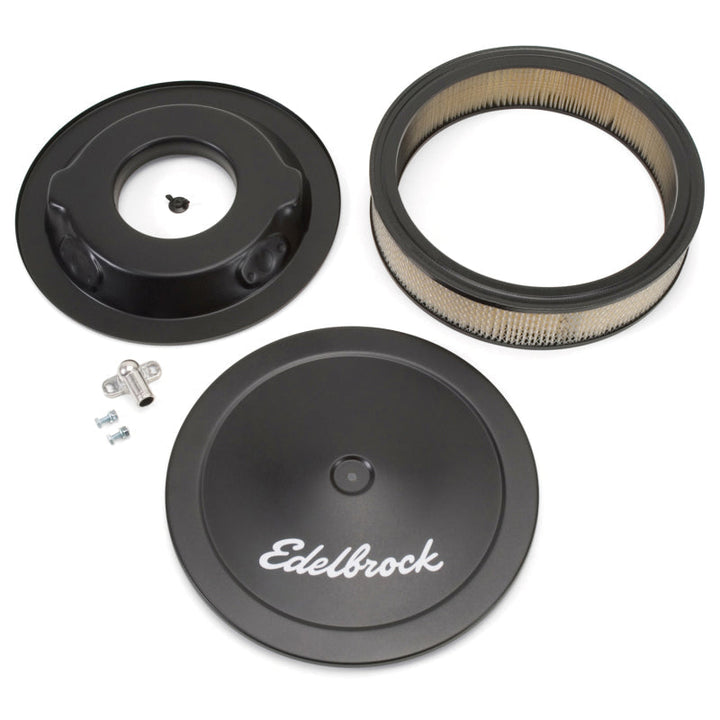 Edelbrock Air Cleaner Pro-Flo Series Round Steel Top Paper Element 14In Dia X 3 75In Dropped Base - Premium Air Filters - Universal Fit from Edelbrock - Just 179.97 SR! Shop now at Motors