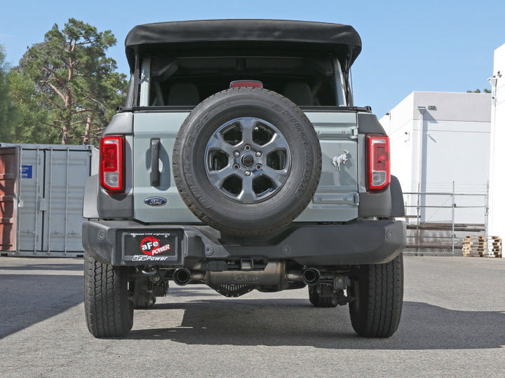 aFe Vulcan 3in 304 SS Axle-Back Exhaust 2021 Ford Bronco L4-2.3L (t)/V6-2.7L (tt) w/ Black Tips - Premium Axle Back from aFe - Just 2428.41 SR! Shop now at Motors