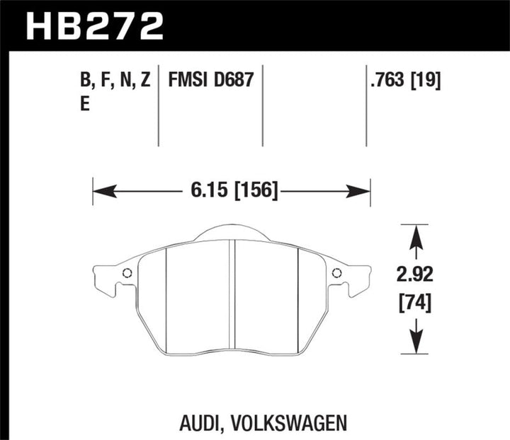 Hawk 00-06 Audi TT/TT Quattro / 96-06 VW (Various) HPS Street Front Brake Pads - Premium Brake Pads - Performance from Hawk Performance - Just 564.51 SR! Shop now at Motors