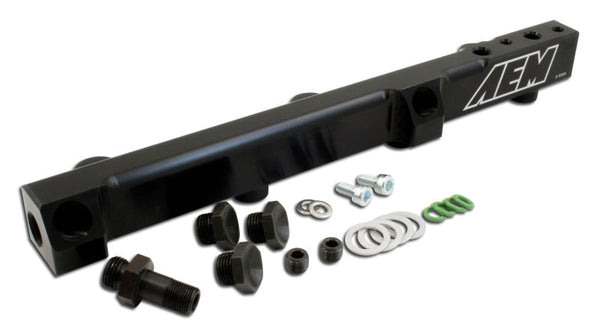 AEM 90-93 Accord DX/LX/SE/EX & 92-01 Prelude S/Si/Si VTEC Black Fuel Rail - Premium Fuel Rails from AEM - Just 676.01 SR! Shop now at Motors