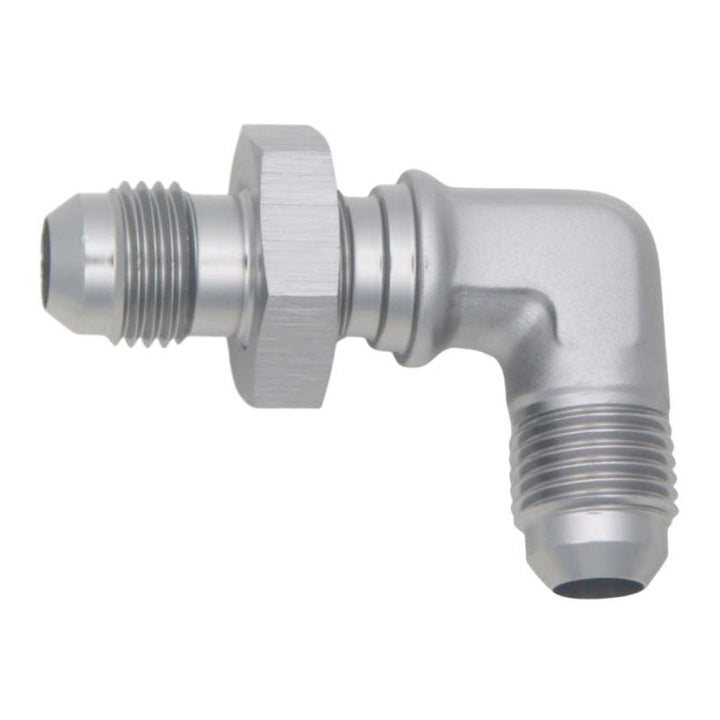 DeatschWerks 6AN Male Flare To 6AN Male Flare Bulkhead Adapter 90-Degree (Incl. Nut) - Premium Fittings from DeatschWerks - Just 56.29 SR! Shop now at Motors