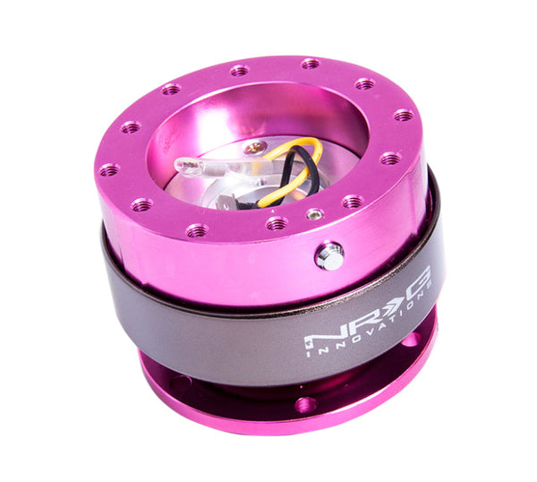 NRG Quick Release Gen 2.0 - Pink Body / Titanium Chrome Ring - Premium Quick Release Adapters from NRG - Just 420.65 SR! Shop now at Motors