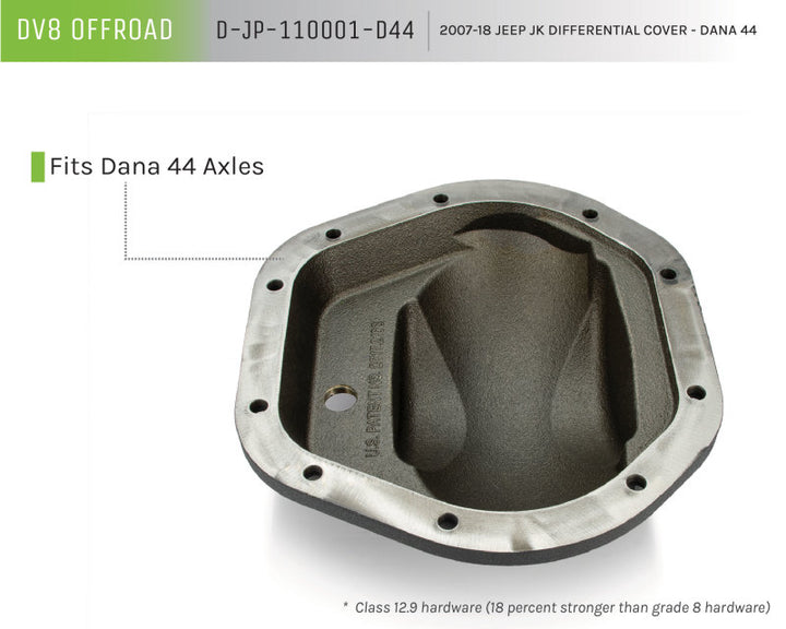 DV8 Offroad HD Dana 44 Diff Cover Cast Iron Gray Powdercoat - Premium Diff Covers from DV8 Offroad - Just 545.79 SR! Shop now at Motors