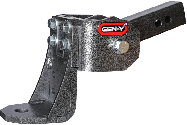 Gen-Y Glyder Torsion-Flex 2in Shank 6in Drop 7K Hitch w/Ball Platform/1in Diameter Mounting Hole