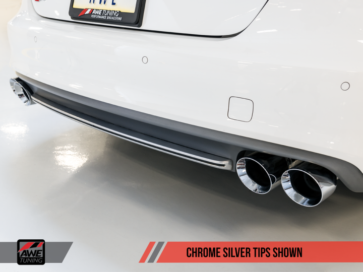 AWE Tuning Audi C7 / C7.5 S6 4.0T Track Edition Exhaust - Chrome Silver Tips - Premium Catback from AWE Tuning - Just 8235.68 SR! Shop now at Motors