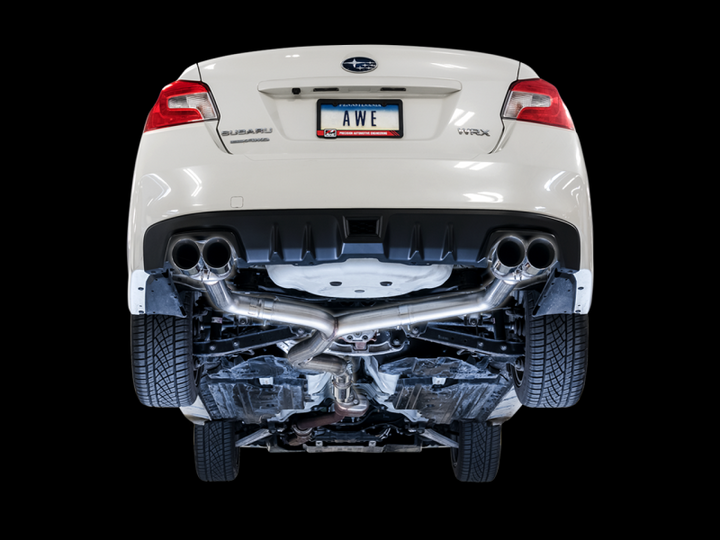 AWE Tuning Subaru WRX/STI VA/GV Sedan Track Edition Exhaust - Chrome Silver Tips (102mm) - Premium Catback from AWE Tuning - Just 4295.83 SR! Shop now at Motors