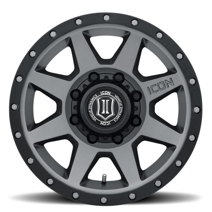 ICON Rebound 17x8.5 8x6.5 13mm Offset 5.25in BS 121.4mm Bore Titanium Wheel - Premium Wheels - Cast from ICON - Just 1159.57 SR! Shop now at Motors