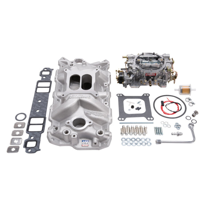 Edelbrock Manifold And Carb Kit Performer Eps Small Block Chevrolet 1957-1986 Natural Finish - Premium Intake Manifolds from Edelbrock - Just 2968.65 SR! Shop now at Motors