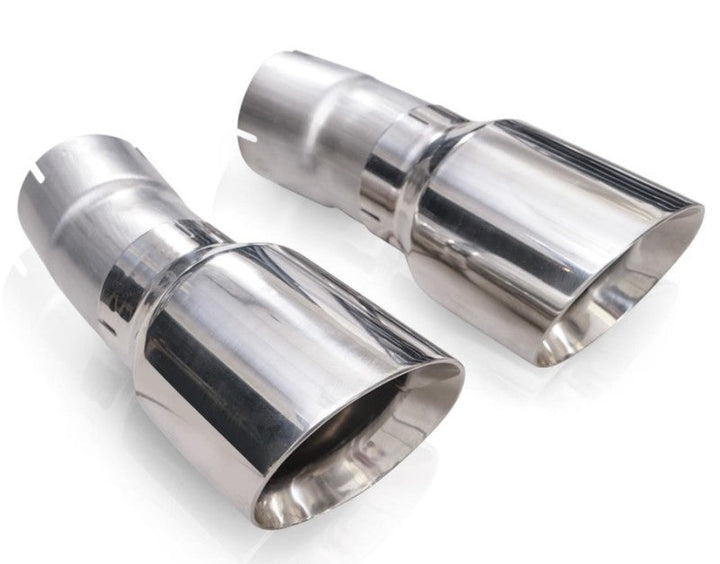 Stainless Works 4in Double Wall Slash-Cut Polished Tip Kit - Premium Tips from Stainless Works - Just 901.83 SR! Shop now at Motors