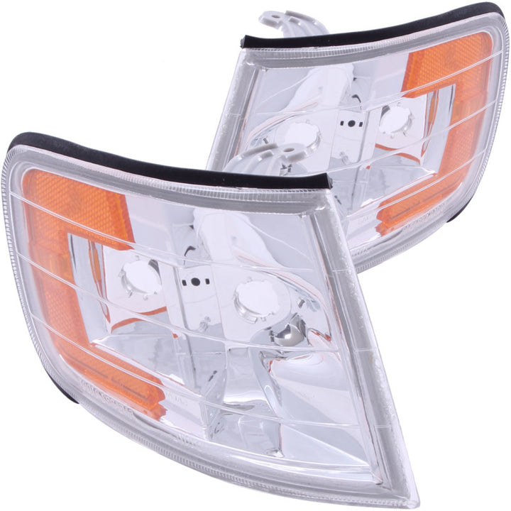 ANZO Corner Lights 1994-1997 Honda Accord Euro Corner Lights Chrome w/ Amber Reflector - Premium Lights Corner from ANZO - Just 178.12 SR! Shop now at Motors