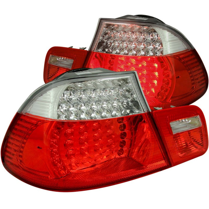 ANZO 2000-2003 BMW 3 Series E46 LED Taillights Red/Clear - Premium Tail Lights from ANZO - Just 1705.98 SR! Shop now at Motors