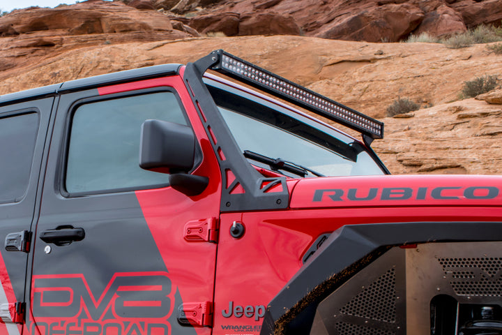 DV8 Offroad 2018+ Jeep Wrangler JL Over Windshield Light Bar Bracket - Premium Light Mounts from DV8 Offroad - Just 932.63 SR! Shop now at Motors