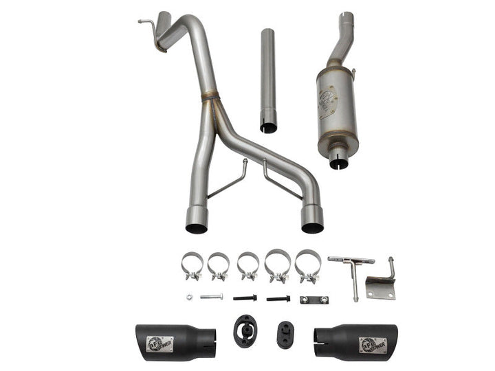 aFe Rebel Series CB 2.5in Dual Center Exit SS Exhaust w/ Black Tips 07-15 Jeep Wrangler 3.6L/3.8L V6 - Premium Catback from aFe - Just 3948.51 SR! Shop now at Motors