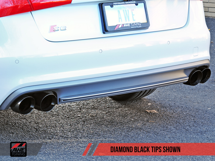 AWE Tuning Audi C7 / C7.5 S6 4.0T Touring Edition Exhaust - Diamond Black Tips - Premium Catback from AWE Tuning - Just 10489.85 SR! Shop now at Motors