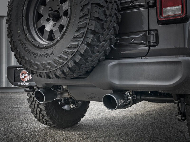 aFe Rebel Series 409 Stainless Steel Cat-Back Exhaust 18-21 Jeep Wrangler JL 2.0L (t) - Black Tip - Premium Catback from aFe - Just 3746.42 SR! Shop now at Motors