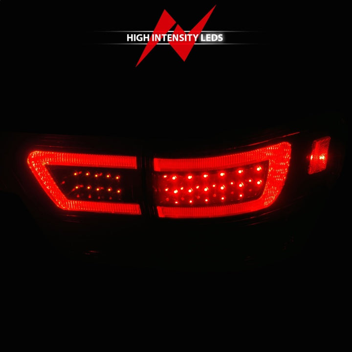 ANZO 11-13 Jeep Grand Cherokee LED Taillights w/ Lightbar Black Housing/Smoke Lens 4pcs - Premium Tail Lights from ANZO - Just 2533.69 SR! Shop now at Motors