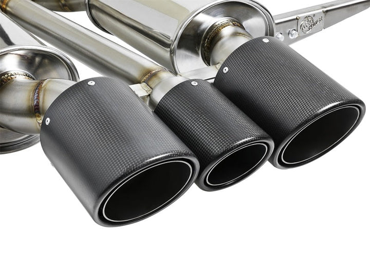 aFe POWER Takeda 2-1/2in to 2-1/4in 304SS Catback Dual-Exit Exhaust 17+ Honda Civic Type R w/CF Tips - Premium Catback from aFe - Just 8613.92 SR! Shop now at Motors