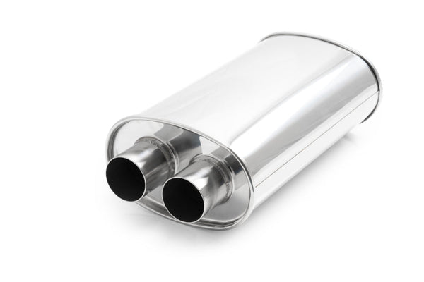 Vibrant Universal Streetpower 2.25in Stainless Steel Dual In-Out Oval Muffler - Premium Muffler from Vibrant - Just 712.70 SR! Shop now at Motors