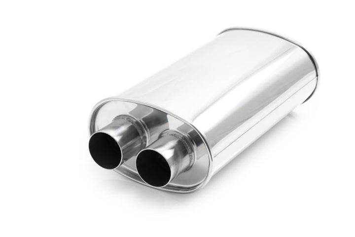 Vibrant Universal Streetpower 2.5in Stainless Steel Dual In-Out Oval Muffler - Premium Muffler from Vibrant - Just 697.70 SR! Shop now at Motors