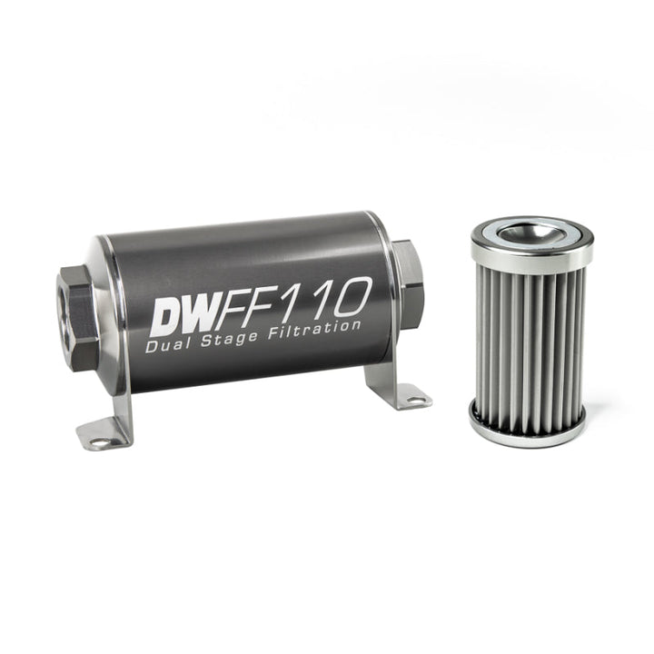 DeatschWerks Stainless Steel 5 Micron Universal Inline Fuel Filter Housing Kit (110mm) - Premium Fuel Filters from DeatschWerks - Just 431.57 SR! Shop now at Motors