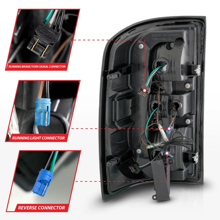 ANZO 14-18 GMC Sierra 1500 LED Taillights Red/Clear - Premium Tail Lights from ANZO - Just 2108.67 SR! Shop now at Motors