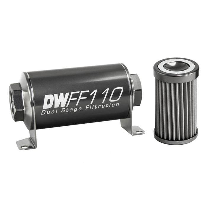 DeatschWerks Stainless Steel 8AN 40 Micron Universal Inline Fuel Filter Housing Kit (110mm) - Premium Fuel Filters from DeatschWerks - Just 431.63 SR! Shop now at Motors