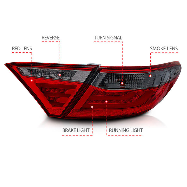 ANZO 2015-2016 Toyota Camry LED Taillights Smoke - Premium Tail Lights from ANZO - Just 2316.49 SR! Shop now at Motors