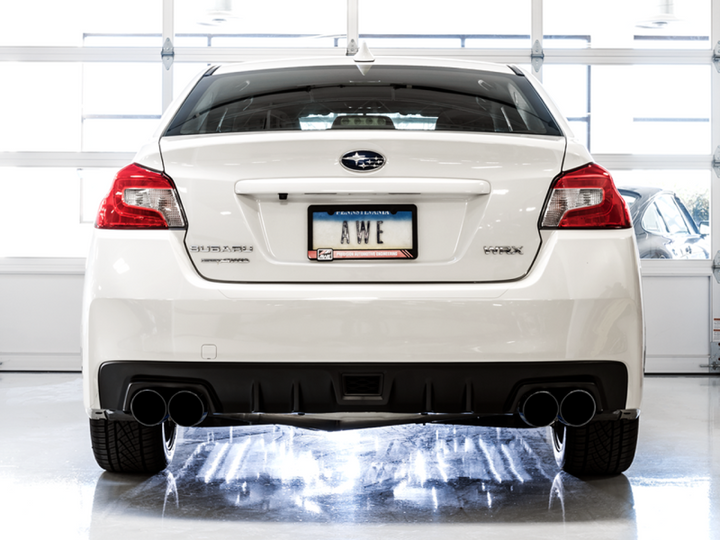 AWE Tuning 2015+ Subaru WRX VA Sedan Touring Edition Exhaust - Diamond Black Tips (102mm) - Premium Catback from AWE Tuning - Just 5952.26 SR! Shop now at Motors