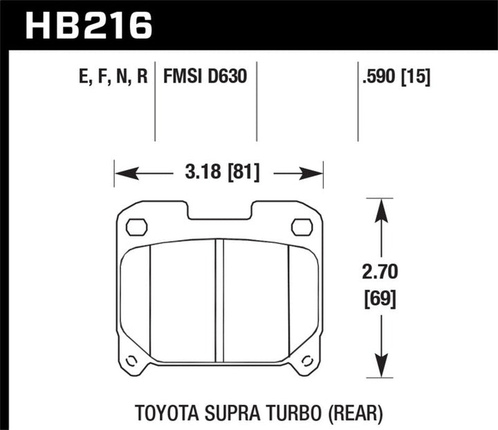 Hawk 93-98 Toyota Supra TT HPS Street Rear Brake Pads - Premium Brake Pads - Performance from Hawk Performance - Just 611.84 SR! Shop now at Motors