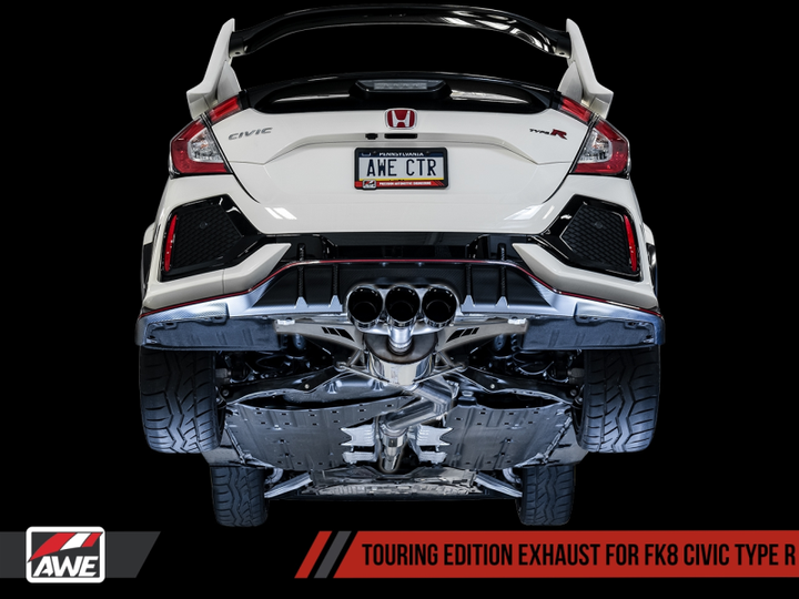 AWE Tuning 2017+ Honda Civic Type R Touring Edition Exhaust w/Front Pipe & Triple Diamond Black Tips - Premium Catback from AWE Tuning - Just 5777.78 SR! Shop now at Motors