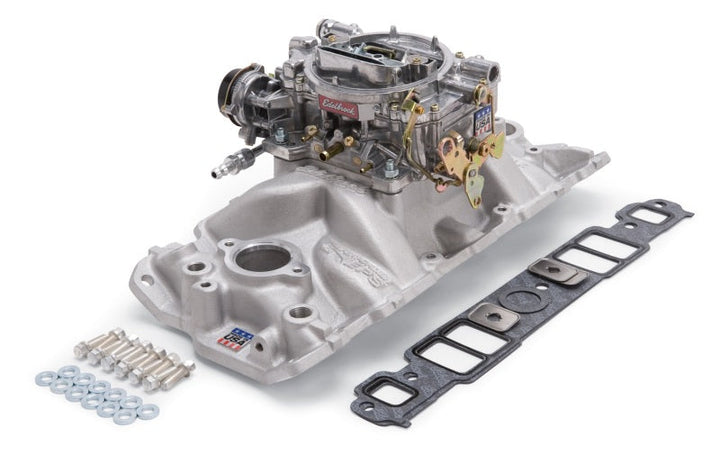 Edelbrock Manifold And Carb Kit Performer Eps Small Block Chevrolet 1957-1986 Natural Finish - Premium Intake Manifolds from Edelbrock - Just 2968.65 SR! Shop now at Motors