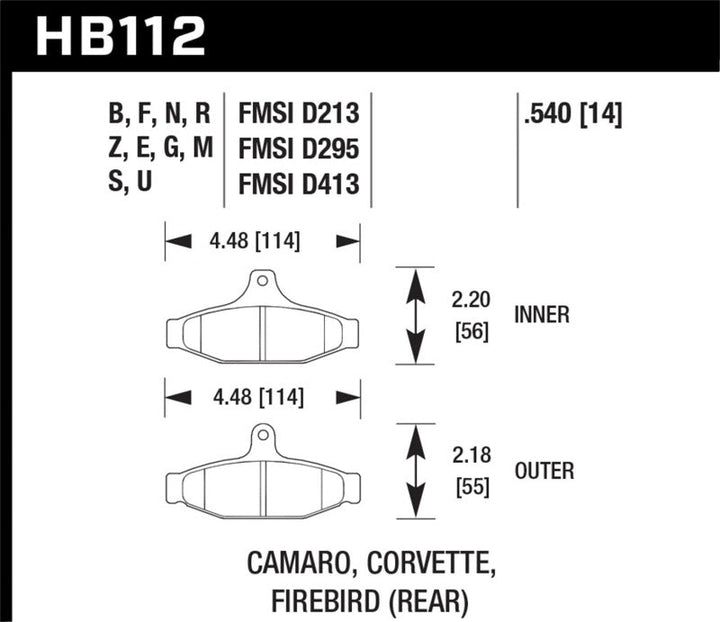 Hawk 84-96 Corvette /88.5-97 Pontiac Firebird HPS Street Rear Brake Pad - Premium Brake Pads - Performance from Hawk Performance - Just 520.56 SR! Shop now at Motors