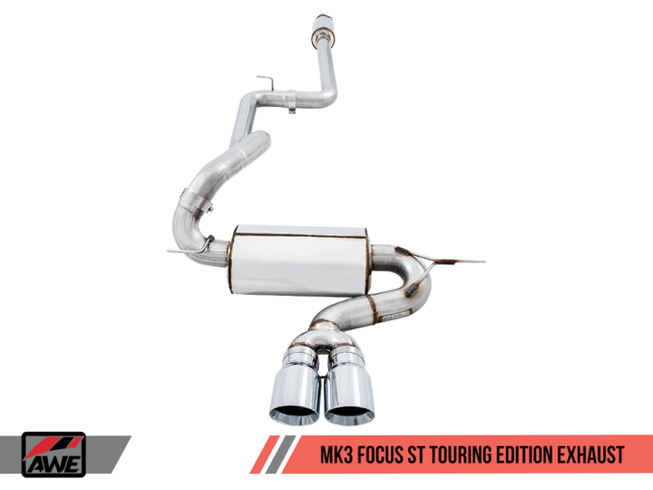AWE Tuning Ford Focus ST Touring Edition Cat-back Exhaust - Resonated - Diamond Black Tips - Premium Catback from AWE Tuning - Just 4828.29 SR! Shop now at Motors
