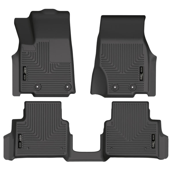 Husky Liners 21-23 Jeep Grand Cherokee L 2nd Row Bucket Seats WeatherBeater Floor Liner (Black)