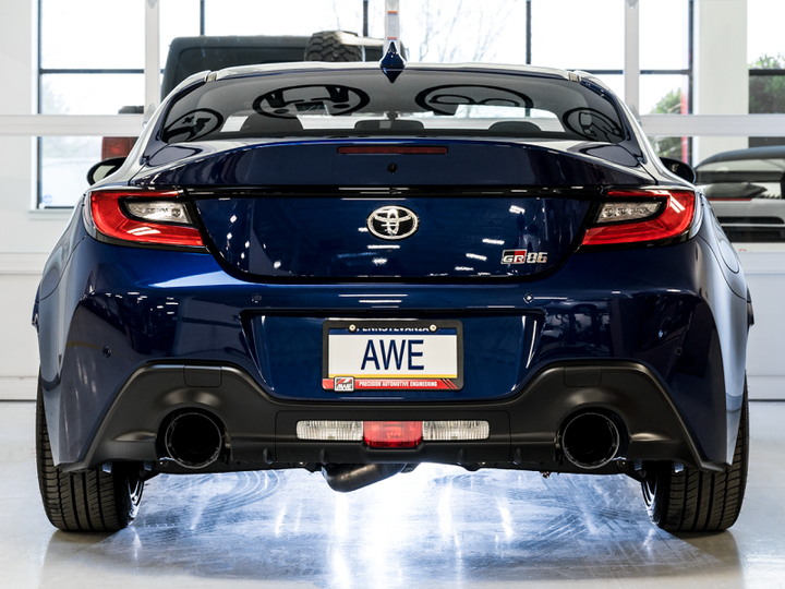 AWE Subaru BRZ / Toyota GR86 / Toyota 86 Track Edition Cat-Back Exhaust- Diamond Black Tips - Premium Catback from AWE Tuning - Just 3920.44 SR! Shop now at Motors