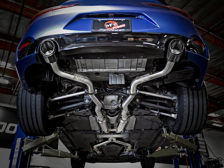 aFe POWER Takeda 2.5in 304 SS CB Exhaust w/ Carbon Fiber Tips 17-19 Infiniti Q60 V6-3.0L (tt) - Premium Catback from aFe - Just 6755.32 SR! Shop now at Motors