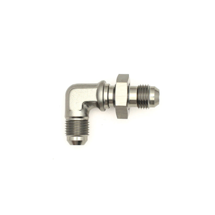 DeatschWerks 6AN Male Flare To 6AN Male Flare Bulkhead Adapter 90-Degree (Incl. Nut) - Premium Fittings from DeatschWerks - Just 56.29 SR! Shop now at Motors