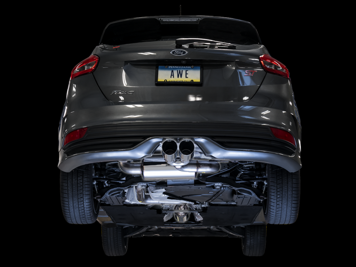 AWE Tuning Ford Focus ST Touring Edition Cat-back Exhaust - Resonated - Chrome Silver Tips - Premium Catback from AWE Tuning - Just 4634.51 SR! Shop now at Motors