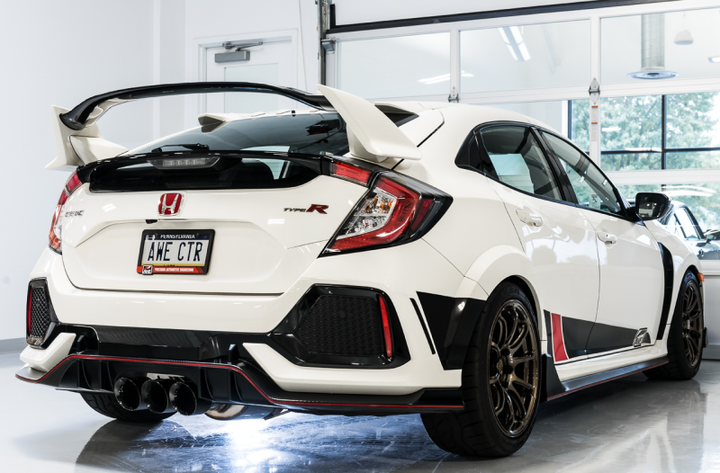 AWE Tuning 2017+ Honda Civic Type R Track Edition Exhaust w/Front Pipe & Triple Diamond Black Tips - Premium Catback from AWE Tuning - Just 5211.76 SR! Shop now at Motors